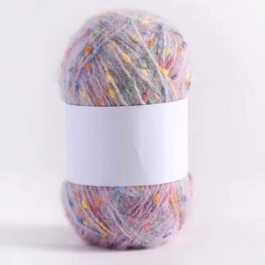 50g/공 레인보우 컬러 도트 모헤어 원사 부드럽고 편안한 손으로 짠 DIY 스카프 스웨터 목도리 코트 뜨개질 크로 셰 뜨개질 믹스 스레드