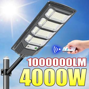 1000000 LM 태양 Led 빛 햇빛 야외 4000W 강력한 야외 모션 센서 태양 램프 정원 거리 스포트라이트 벽 램프