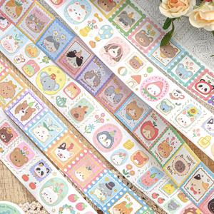 40mm * 2m Ins 스탬프 스타일 Washi 테이프 DIY 스크랩북 장식 플래너 일기 스티커 마스킹 테이프 미적 문구 사무용품