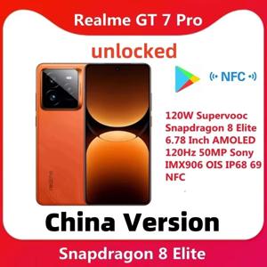 중국 버전 Realme GT 7 Pro 50MP IMX906 OIS 6500mAh 120W Supervooc Snapdragon 8 Elite 6.78 인치 AMOLED 120Hz IP68 69 NFC