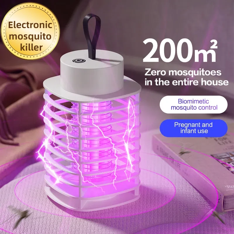 USB 충전식 모기 킬러 램프 휴대용 전기 파리 트랩 Insectkiller 램프 야외 음소거 모기 방지 램프 곤충 2025
