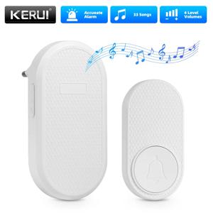 KERUI M558 스마트 무선 도어 벨 150M 긴 전송 거리 초인종, 33 벨소리 차임 버튼, 배터리 포함