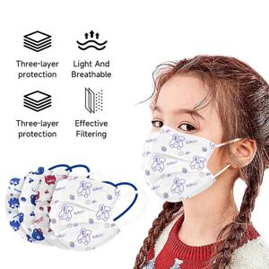 10pcs 어린이 만화 귀여운 마스크 일회용 어린이 마스크 부직포 필터 통기성 어린이 마스크 3 레이어 코드 먼지 마스크