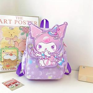 Sanrio Kulomi 어린이 만화 학교 가방, 경량 배낭, 문구류, 필수 어린이 생일 선물, 파티 선물