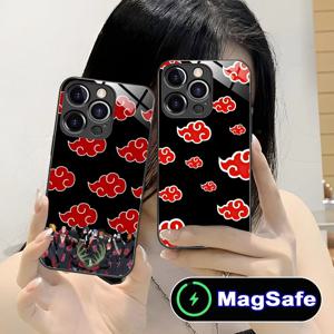 애니메이션 닌자 패션 폰 케이스 (아이폰 16, 15, 14, 13, 12, 11 Pro, Pro Max, Plus, Mini, MagSafe 무선 충전, 유리 컬러 프린팅)