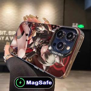 블루 아카이브 코사카 와카모 아이폰 16 15 14 13 12 11 X XR XS 8 7 Pro Max Plus MagSafe 컬러 프린팅 예쁜 케이스