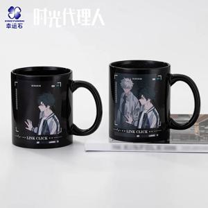 링크 클릭 애니메이션 색상 변경 세라믹 컵 Cheng Xiaoshi Lu Guang Qiao Ling 만화 역할 액션 피규어 컬렉션 상품 선물