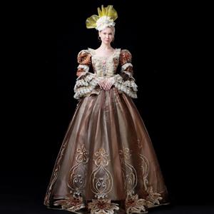 여행 사진 중세 법원 드레스 유럽 복고풍 스타일 호스트 catwalk 그룹 파티 공연 의류 vestidos de bienvenida