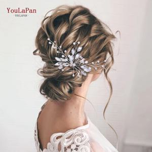 TOPQUEEN U 헤어핀 웨딩 헤어 액세서리 라인 석 머리 장식 숙녀 헤어 액세서리 한국 여성 헤어 빗 HP103-1