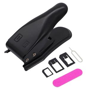 SIM 카드 어댑터 및 꺼내기 핀이있는 2 in 1 SIM 카드 커터 스마트 폰용 SIM 카드 절단 도구 DIY 수동 펀치 전화