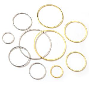 20pcs 15/20/25/30/35/40mm 316 스테인레스 스틸 골드 도금 귀걸이 반지 큰 원형 귀고리 고리 펜던트 DIY 쥬얼리 결과