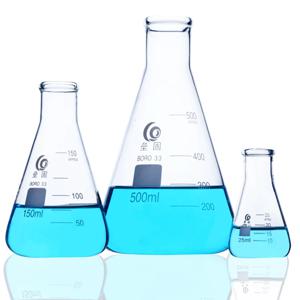 1 개/몫 50-2000ml 직선 작은 입 유리 삼각 플라스크, 원추형 플라스크 병, 실험실 용 GlassTriangle 플라스크