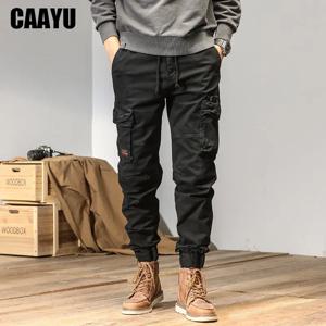CAAYU 조깅 카고 바지 남성 캐주얼 Y2k MultiPocket 남성 바지 스웨트 팬츠 streetwear Techwear 전술 트랙 블랙 바지 남성