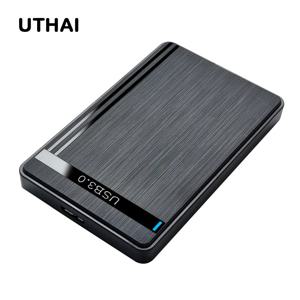 UTHAI 2.5인치 SSD 솔리드 스테이트 기계식 직렬 포트 SATA 도구가 필요 없는 마이크로 인터페이스 USB3.0/2.0 외부 모바일 하드 디스크 케이스