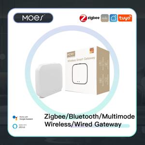 MOES Tuya ZigBee/BLE 스마트 게이트웨이 허브 스마트 홈 브리지 스마트 라이프 APP 무선 리모컨은 Alexa Google 홈과 함께 작동합니다.