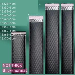 블랙 컬러 포장용 버블 백, 15x70cm, 길지 않은 대형 봉투, 우편물 버블 우편물, 소기업 포장 배송