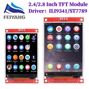 2.4 / 2.8 인치 240x320 SPI TFT 직렬 포트 모듈 Arduino 용 5V/3.3V PCB 어댑터 마이크로 SD 카드 ILI9341 / ST7789V LCD 디스플레이
