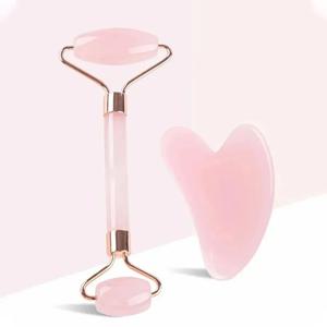 얼굴 및 목 마사지 릴렉스 롤러 스크레이퍼 여성용 스크래치 더블 엔드 마사지 스틱 릴렉스 및 릴렉스 비로스 크리스탈 제이드