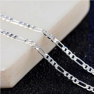 4mm 와이드 스테인레스 스틸 피가로 목걸이 3:1 스틸 체인 힙합 3 룸 1 NK 목걸이 사이드 체인