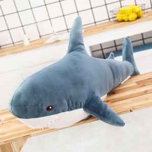 45/60/80cm 귀여운 상어 플러시 장난감 부드러운 인형 Speelgoed 동물 독서 베개 생일 선물 쿠션 인형 선물