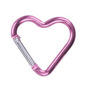 1 Pcs 하트 모양의 알루미늄 Carabiner 열쇠 고리 클립 야외 열쇠 고리 후크 물병 교수형 버클 여행 키트 액세서리