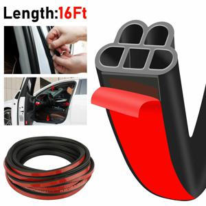 5 미터 자동차 도어 씰 스트립 스티커 B 모양 Weatherstrip 고무 씰 방음 씰링 자동차 인테리어 액세서리