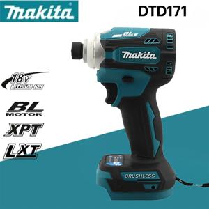 Makita DTD171 무선 드라이버 드릴 18V 브러시리스 고토크 모터 LmpactElectric 스크루 드라이버 가변 속도 전동 공구