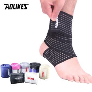 AOLIKES 전문 스포츠 스트레인 랩 붕대 탄성 발목 지원 패드 보호 발목 붕대 가드 체육관 보호