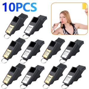 10pcs 전문 축구 심판 휘파람 큰 소리 축구 휘파람 생존 긴급 인명 구조 휘파람 농구 휘파람