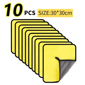 3/5/10Pcs 세차 마이크로 화이버 타월 30*30CM / 30*60cm 자동차 청소 건조 천 케어 천 세차 타월 주방 타월