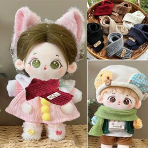 패션 인형 크리스마스 스카프 니트 멀티 컬러 리틀 베어 스카프 캐주얼웨어 DIY 어린이 선물 장난감 20cm 코튼 인형