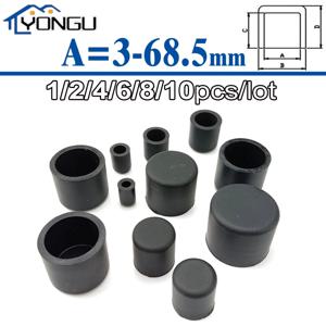 1-10Pcs 검정색 3mm-68.5mm 실리콘 고무 라운드 캡 보호 가스켓 파이프 볼트 가구에 대 한 먼지 인감 엔드 커버 캡
