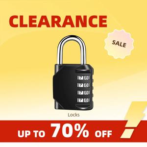 Clearance_1 팩 4자리 조합 잠금 장치, 사물함 잠금 장치, 자물쇠 야외 실내, 방수 디자인, 학교, 체육관 또는 스포츠 장소용