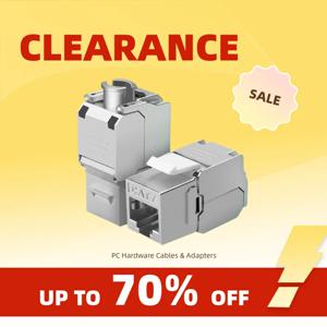 Clearance_CAT6A CAT7 RJ45 키스톤 차폐 슬롯 FTP 아연 합금 모듈 커넥터 네트워크 삽입 도구가 필요 없는 커플러 10GB 인터넷