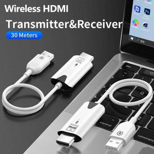 무선 HDMI 송신기 및 리시버 확장기, PC TV, 프로젝터, 모니터용 플러그 앤 플레이, 5.8G 1080P @ 60Hz, 50M 범위
