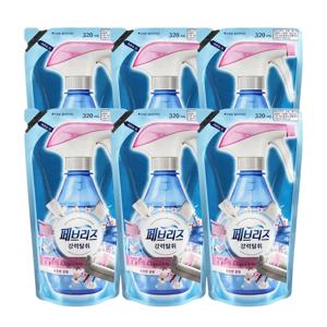 페브리즈 섬유탈취제 섬유향수 강력탈취 베이스 은은한 향 리필 320ml 6개