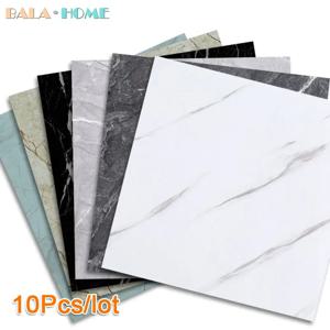 10pcs 30*30cm 자기 접착제 안티 타일 벽 스티커, 대리석 욕실 바닥 스티커, 방수 PVC 침실 및 거실 벽
