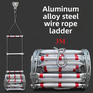 3M 알루미늄 합금 부드러운 사다리 강철 와이어 로프 내화성 및 내마모성 등반 사다리 엔지니어링 사다리 고층 구조