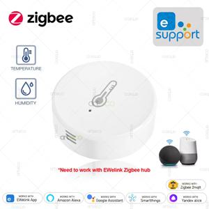Ewelink ZigBee 스마트 온도 습도 센서 배터리 구동 APP 제어 온도계 Alexa Google 용 습도계 컨트롤러