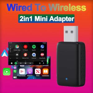 무선 CarPlay 안드로이드 자동 미니 박스 어댑터 스마트 플러그 앤 플레이 WiFi 빠른 연결 범용 Toyota NISSAN Kia VW SUBARU MAZDA