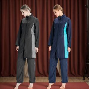 이슬람 여성 Hijab 수영복 후드 수영복 Islmaic 전체 커버 Burkini 아랍 겸손한 Beachwear 수영복 서핑 수영복