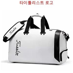남자 핸드백 수 놓은 브랜드 골프 가방 PU 방수 의류 가방 대용량 독립 신발 영역 스포츠 가방 보스턴 가방