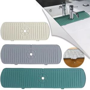 1-3pcs 고품질 실리콘 탭 매트, 싱크 스플래시 가드, 주방 탭 실리콘 배수 매트, 실리콘 탭 핸들 드립 캐처 트레이