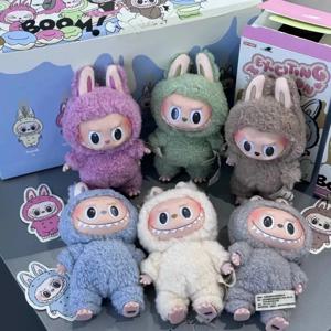1:1 품질 카와이 몬스터 라부부 블라인드 박스 시리즈 PVC 라부부 마카롱 펜던트 인형 몬스터 키 체인 생일 휴일 선물