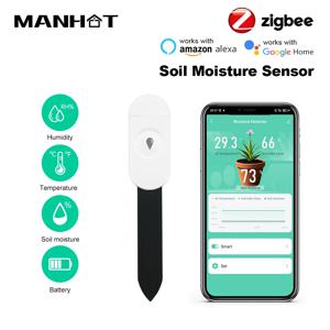 Zigbee 3.0 스마트 토양 테스터 온도 및 습도 측정기 방수 온도 습도계 정원 자동화 관개 감지기