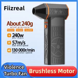 Fiizreal X50 브러시리스 터보 팬 240W 고속 휴대용 8000mAh 충전식 57 메터/초 태풍 바람 Type-C 충전 캠핑 팬