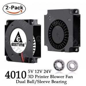2PCS Gdstime 40mm 3D 프린터 팬 12V 24V 5V 4010 송풍기 프린터 냉각 액세서리 DC 터보 송풍기 팬 방사형 팬 40x40x10mm