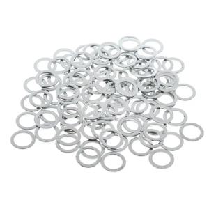 100pc 스케이트 보드 트럭 차축 속도 와셔 롱 보드 베어링 와셔 실버