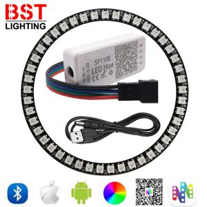 WS2812B 8/16/24/35/45LED 픽셀 링 SP110E 컨트롤러 USB 키트 RGB 링 개별 주소 지정 가능 WS2812 IC 내장 조명 DC5V