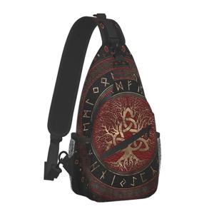 노르웨이 신화 Crossbody 가방 스포츠 생명의 나무 Triquetra 가슴 가방 남여 여성 남자 패션 어깨 배낭 여행